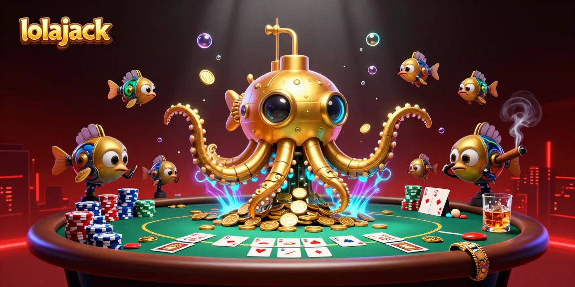 Engage with exciting casino action featuring lolajack's immersive experience with golden kraken submarine.