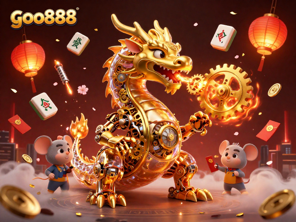 Experience thrilling gameplay at goo888 with this vibrant casino illustration showcasing gambling elements.