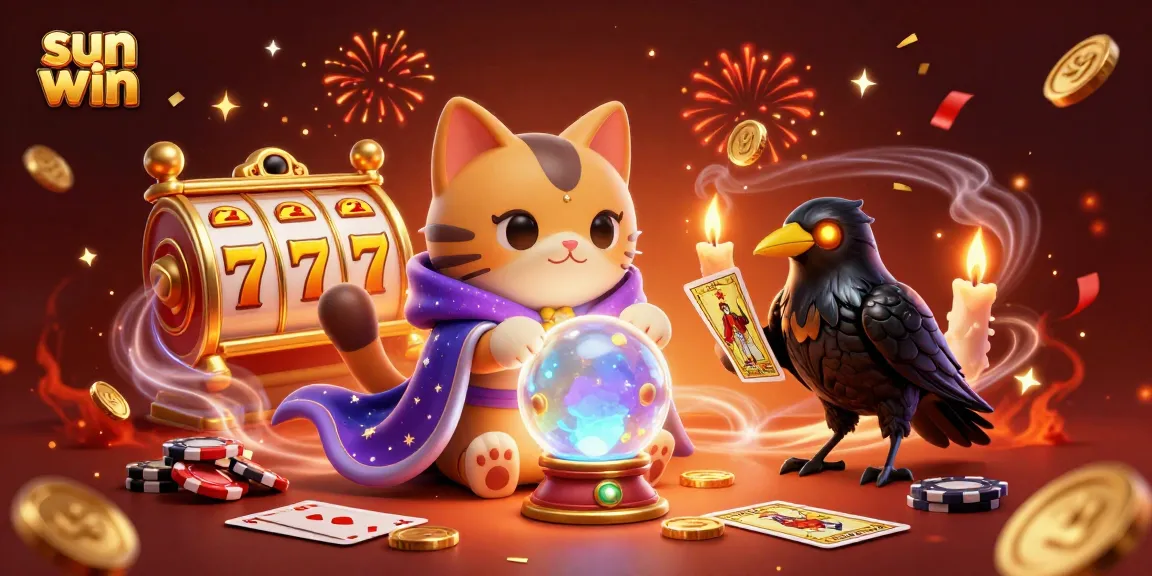 Experience the thrill of sun win as characters celebrate with jackpots and vibrant casino symbols.